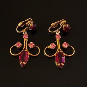 ✨Stunning Vintage Retro Dangling Clip On Earrings